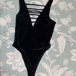 LUCYLOVE: Beach Couture // Black Velvet Bodysuit